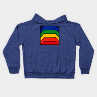 Rainbow Geometric Abstract Acrylic Painting I Kids Hoodie